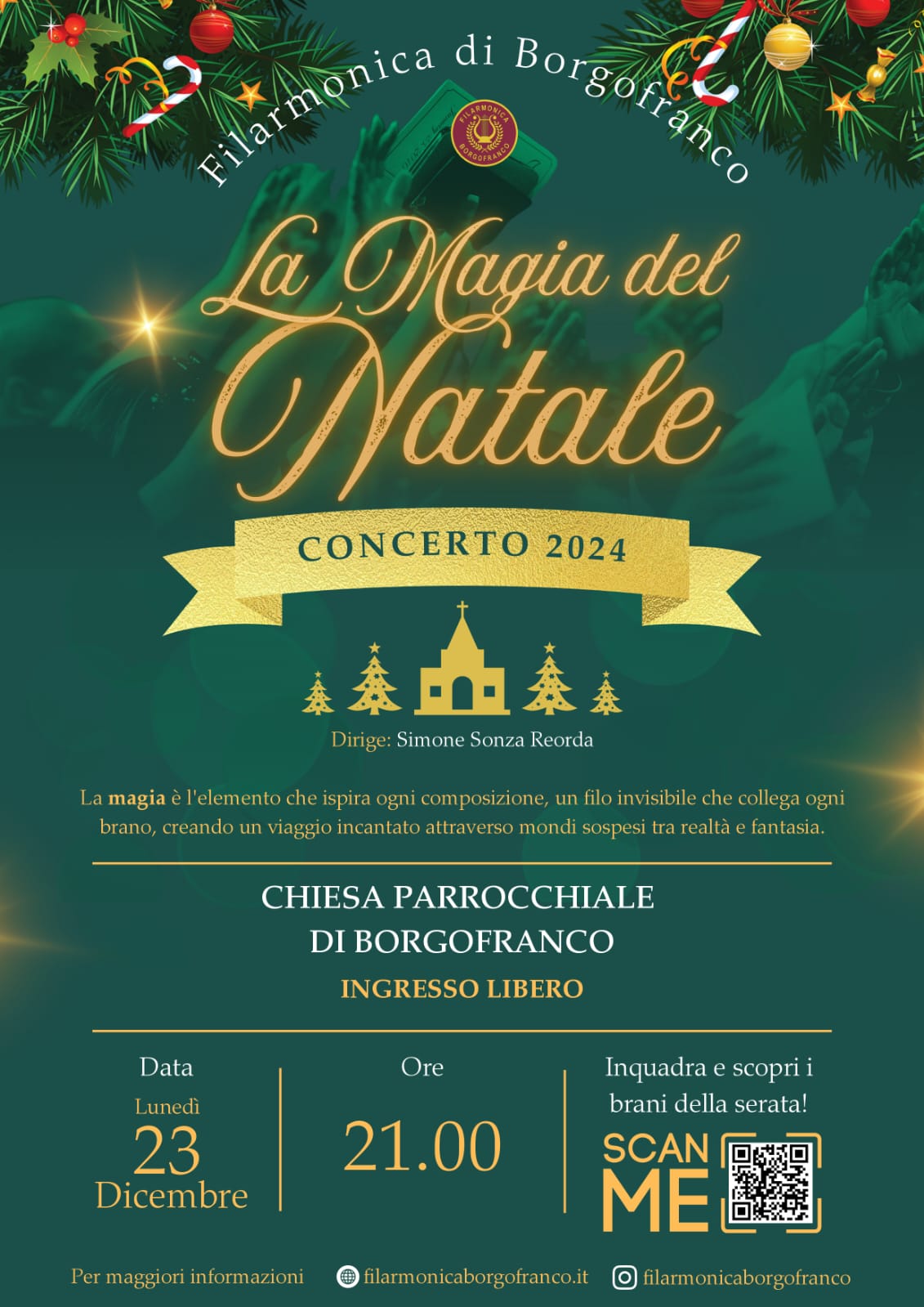 Concerto di NAtale 2024 presso la Chiesa Parrocchiale di Borgofranco d'Ivrea